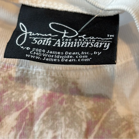 JAMES DEAN‎ 50th Anniversary White & Pink Sleeveless Shirt Y2K 2004 NWT Small - Picture 8 of 12